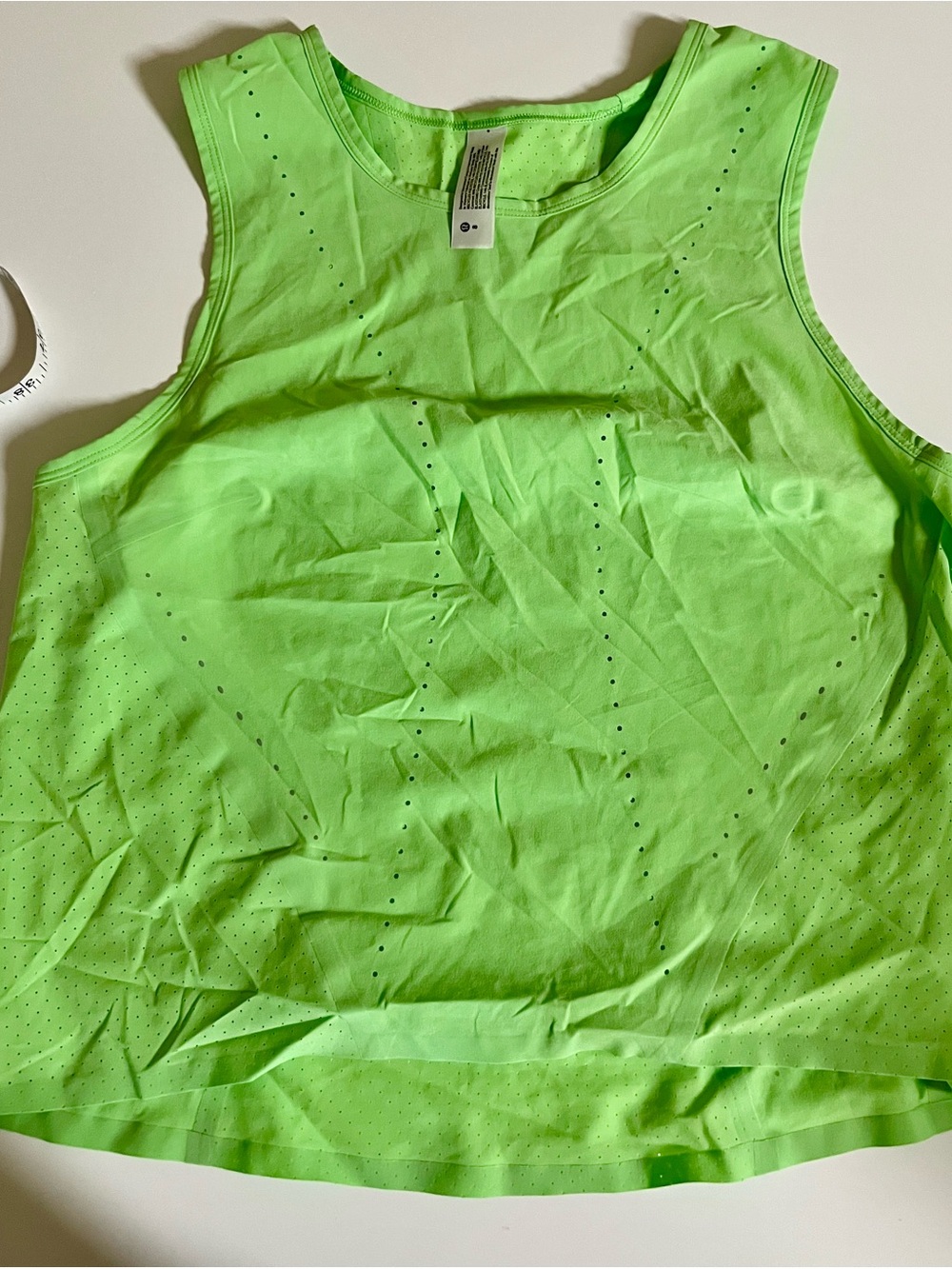 lululemon athletica Bright Lime Perforated Performance Tank